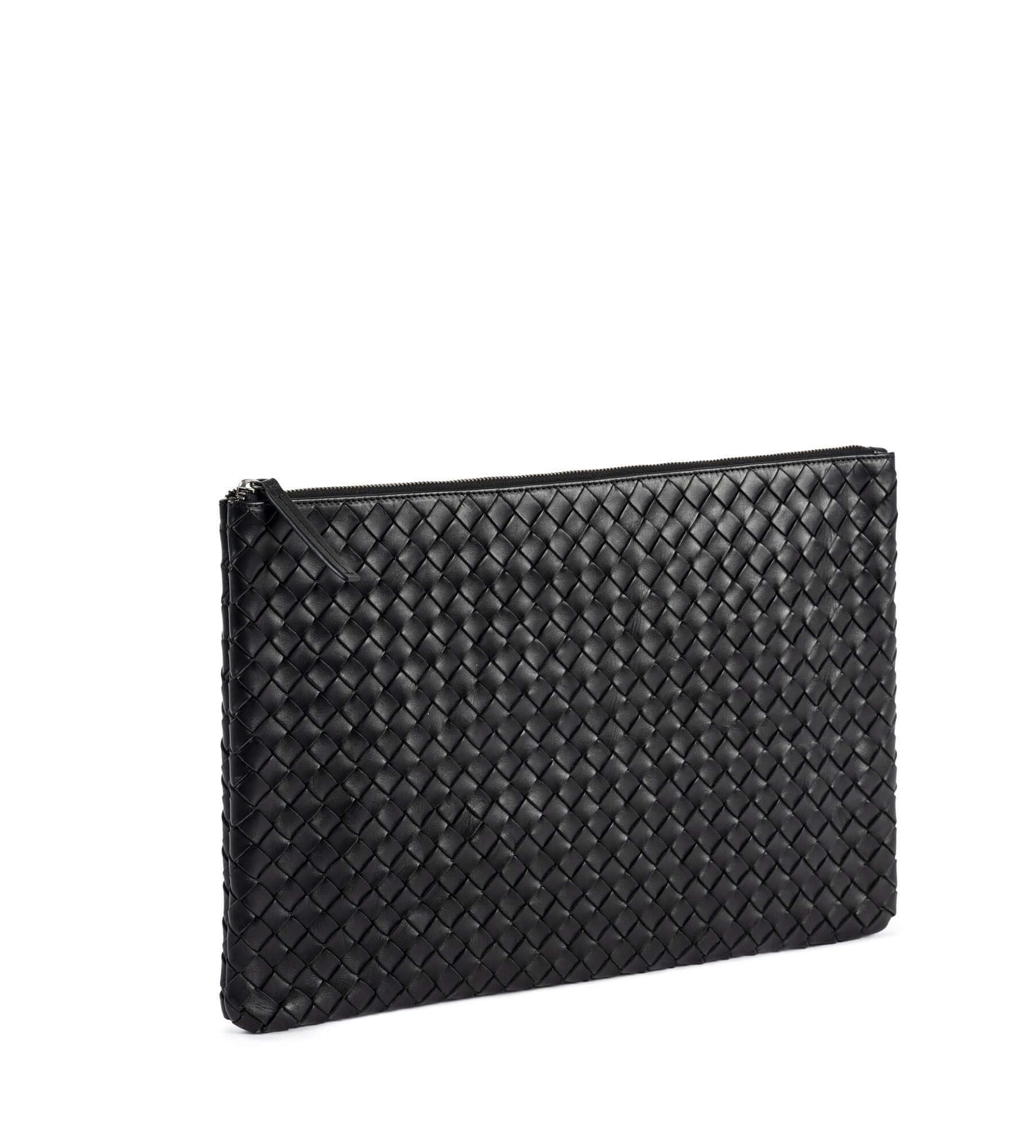 STRANNINGE Braided Computer Case 16 inch Halland Leather Manufacturing TJÅKKO Black