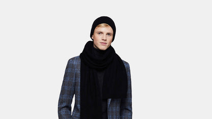 Natural Baby Alpaca and Merino Wool Light Fisherman's Rib Scarf