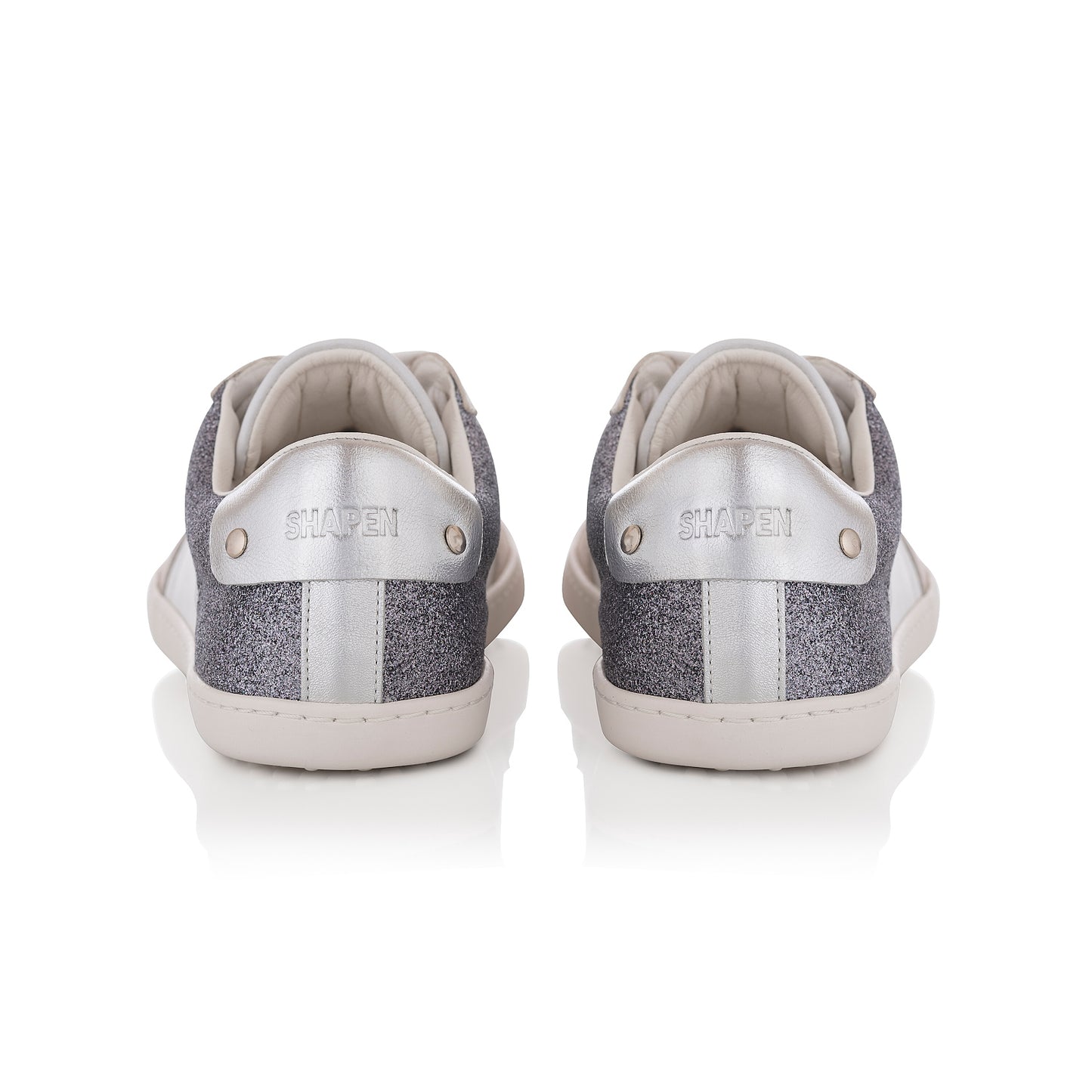 Shapen | Charm | Sneakers med glitter och läder