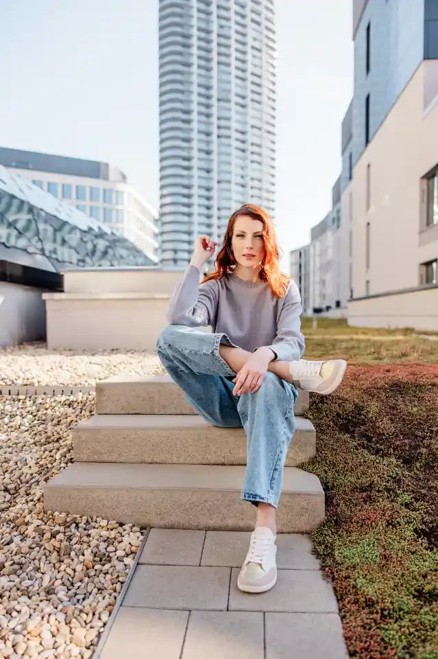 Shapen | Charm | Sneakers med glitter och läder