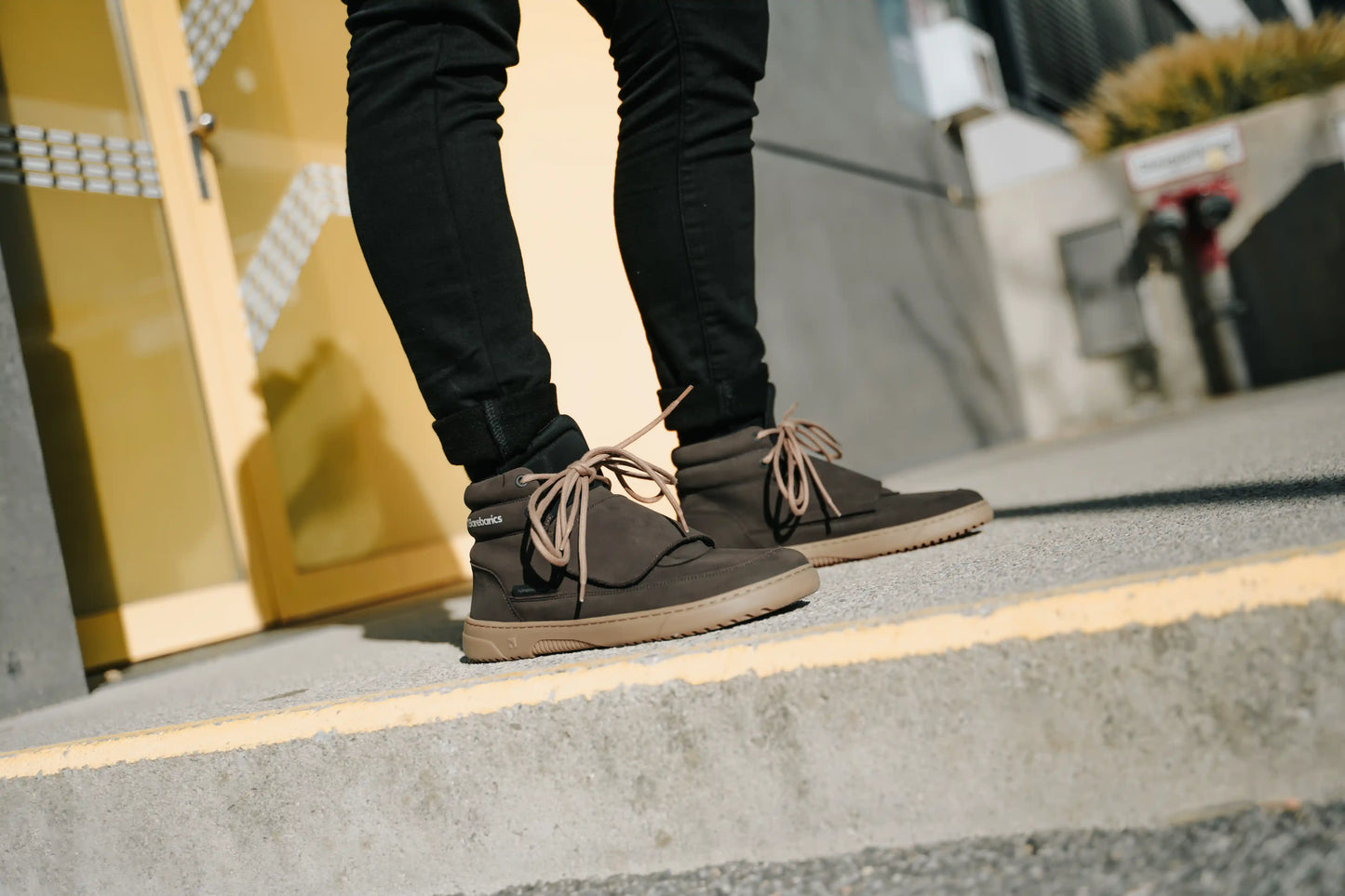 Barebarics | Blizzard | Höga barfotasneakers med nubuckläder Barebarics TJÅKKO