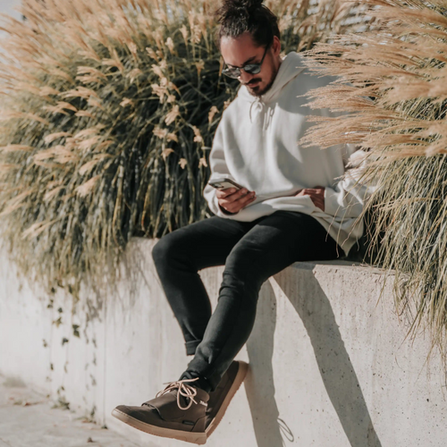 Barebarics | Blizzard | Höga barfotasneakers med nubuckläder Barebarics TJÅKKO