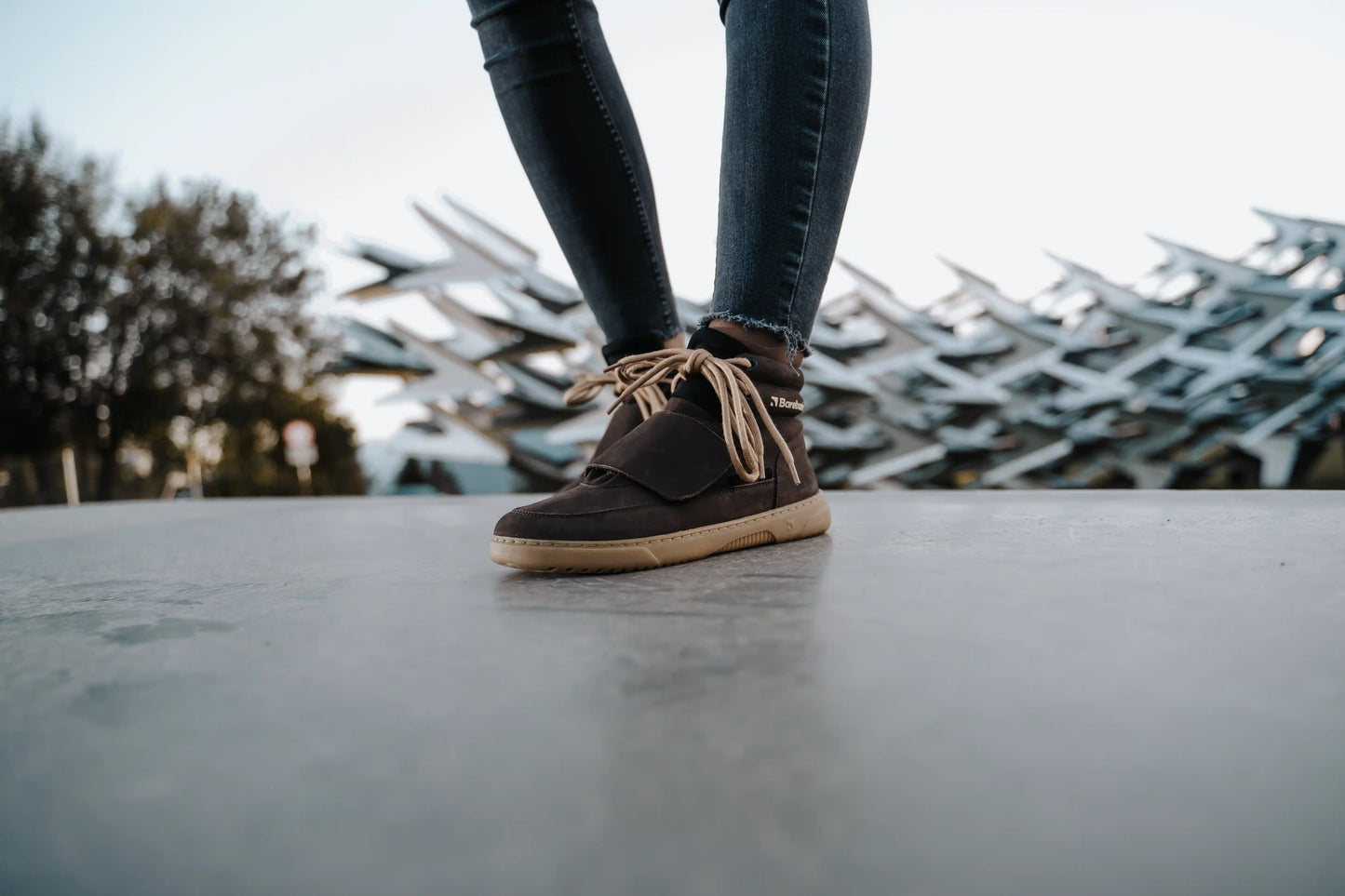 Barebarics | Blizzard | Höga barfotasneakers med nubuckläder Barebarics TJÅKKO