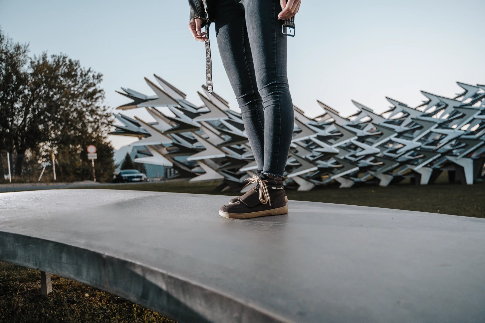 Barebarics | Blizzard | Höga barfotasneakers med nubuckläder Barebarics TJÅKKO