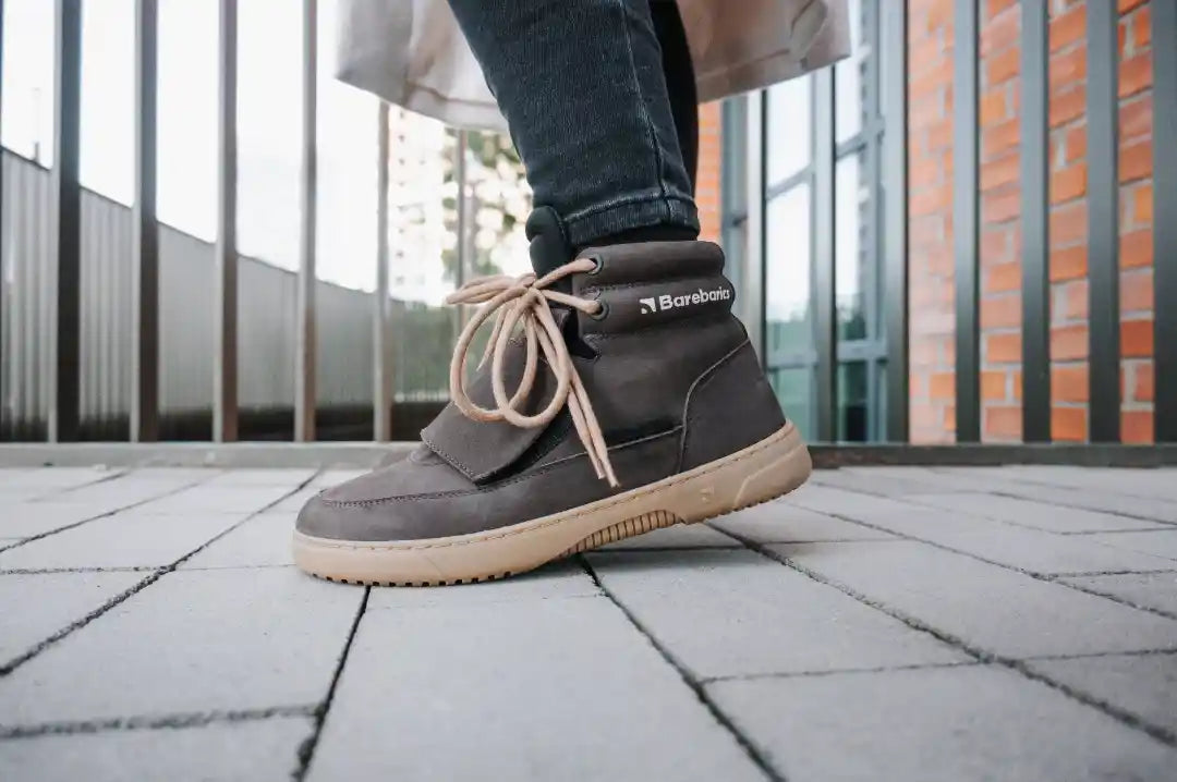 Barebarics | Blizzard | Höga barfotasneakers med nubuckläder Barebarics TJÅKKO