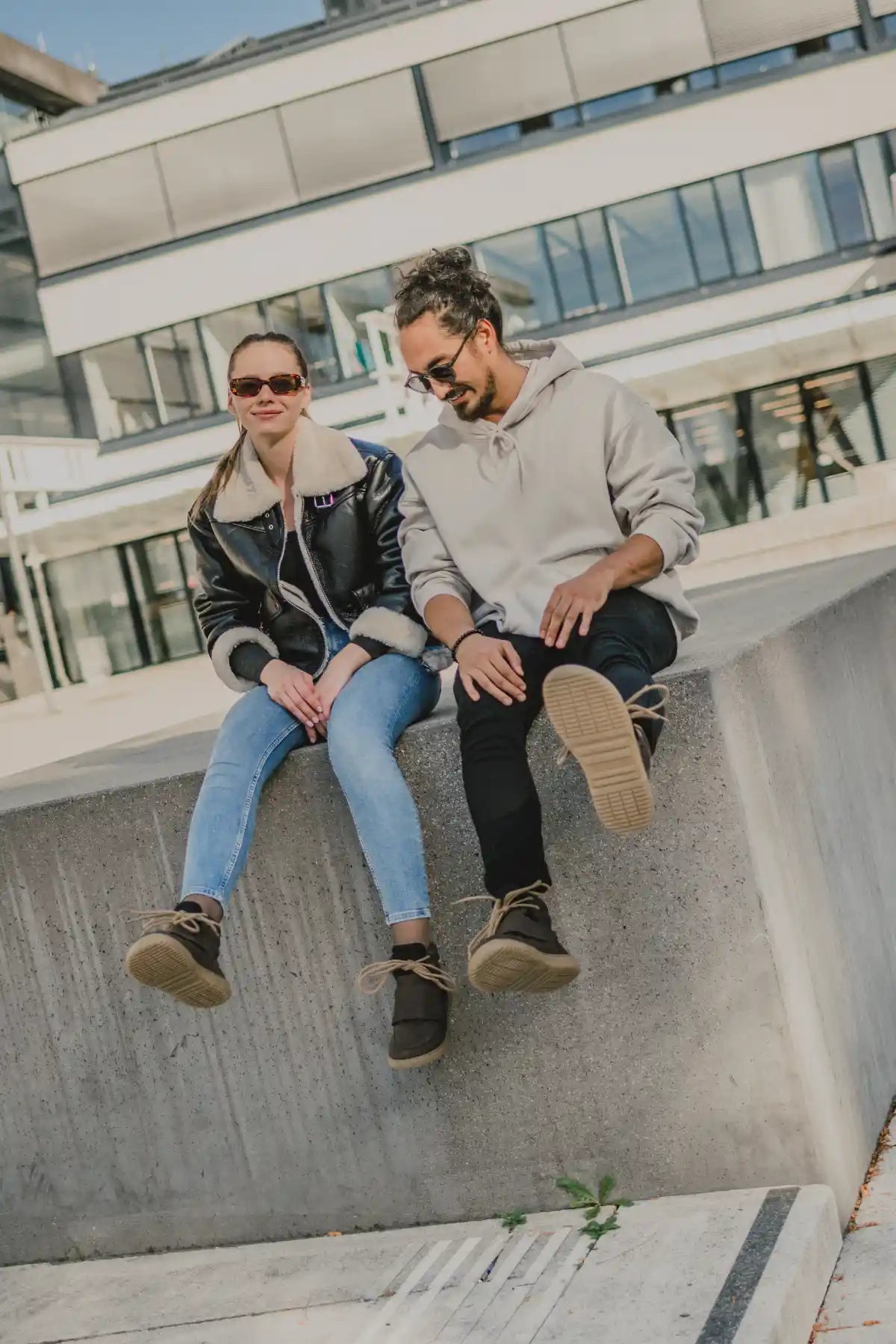 Barebarics | Blizzard | Höga barfotasneakers med nubuckläder Barebarics TJÅKKO