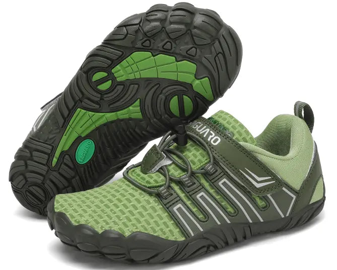 SAGUARO Barefoot schoenen voor kinderen en meisjes, minimalistische schoenen, trailschoenen, sneakers, maat 25-36, Roze, 26 EU